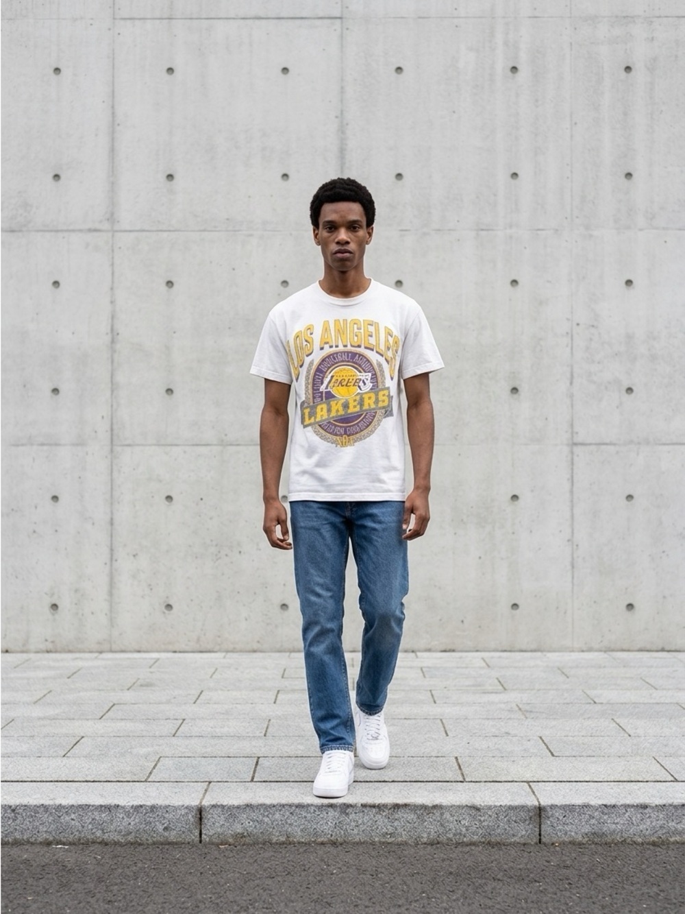 Abercrombie & Fitch Collab NBA Men’s XS Los Angeles Lakers Relaxed Shirt